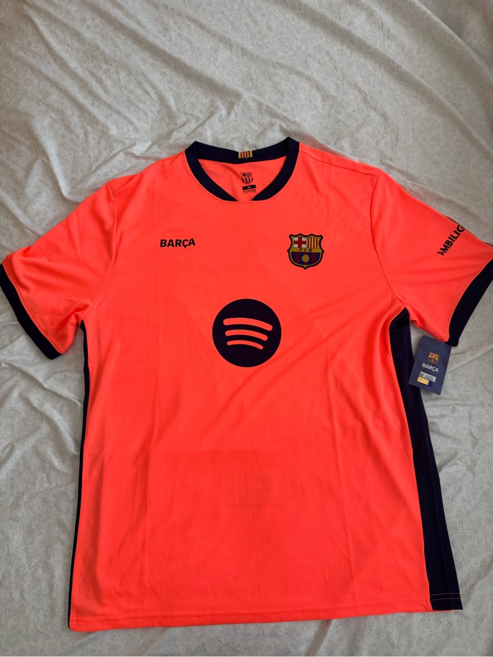 FC Barcelona Neon Coral Training Jersey